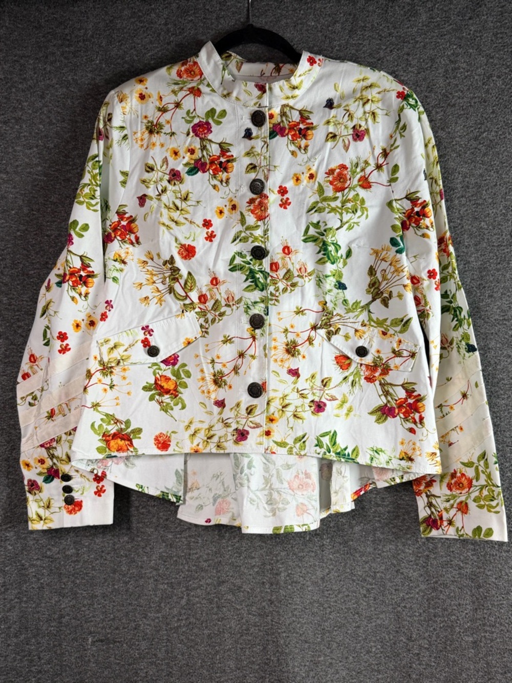 Alice Through the Looking Glass Floral Jacket Colleen Atwood Peplum Size L